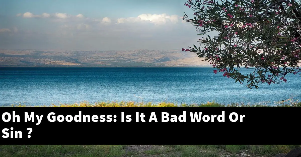 Oh My Goodness: Is It A Bad Word Or Sin ?